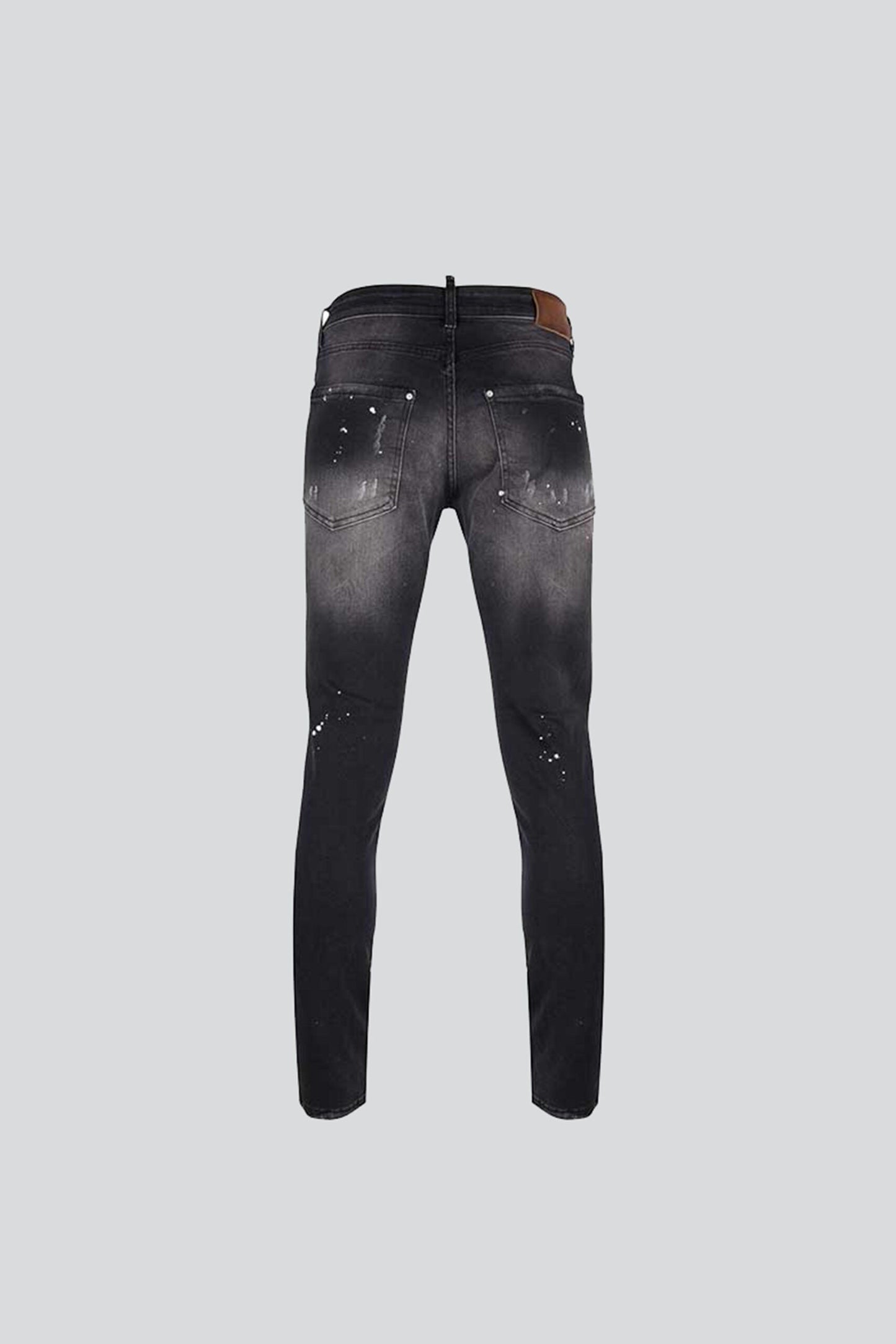 FERVENCY PAINT STAINS DARK DENIM JEANS